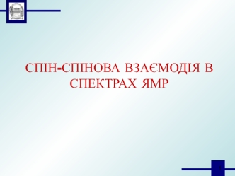 Спін-спінова взаємодія в спектрах ямр