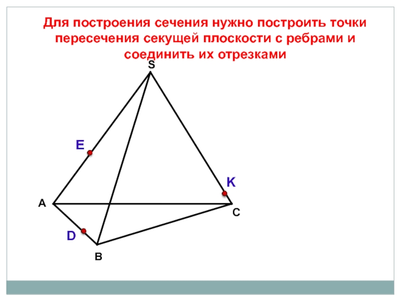 Презентация построение сечений 10 класс атанасян тетраэдр и параллелепипед