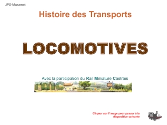 Histoire des transports locomotives