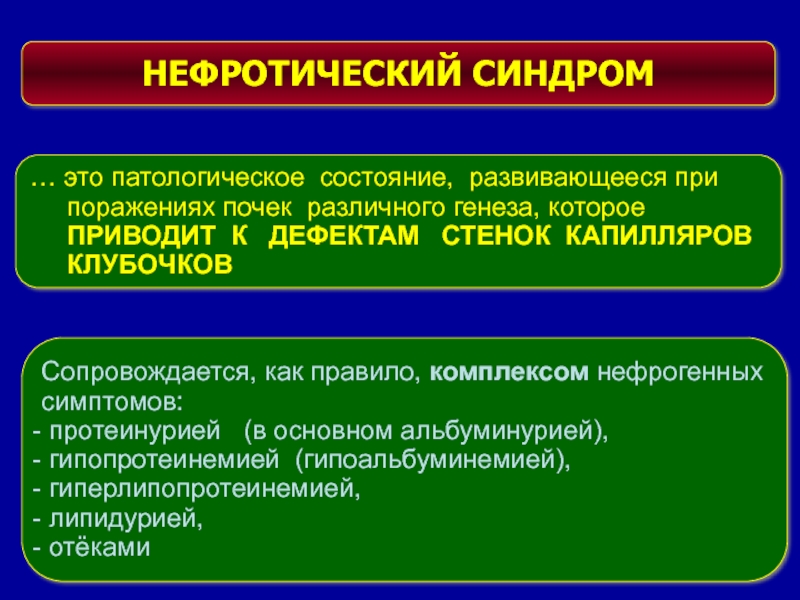 Нефротический синдром что это. Поражение почек нефротический синдром. Нефротический синдром альбуминурия. При нефротическом синдроме развивается. Нефротический синдром развивается при.