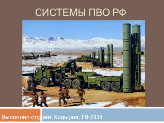 Зенитные ракетные системы и комплексы ПВО России