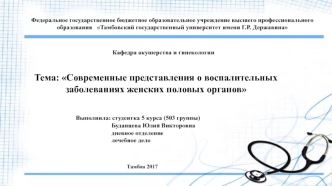 Воспалительные заболевания женских половых органов