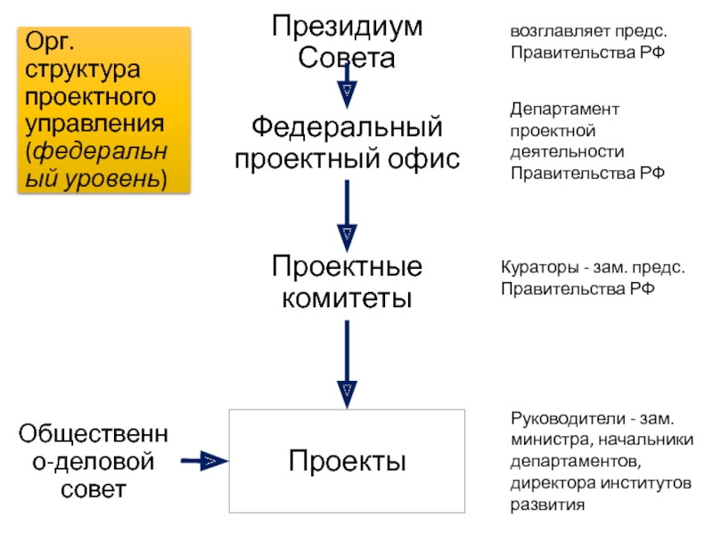 Президиум совета функции. Департамент проектной деятельности правительства.