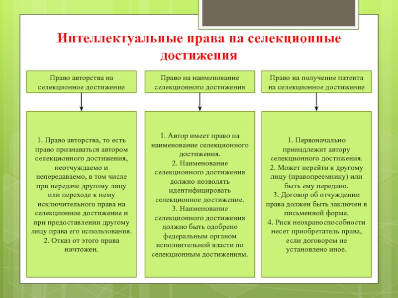 Права на селекционные достижения презентация