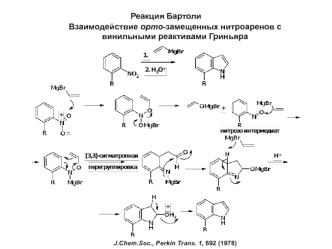 Реакция Бартоли. Взаимодействие орто-замещенных нитроаренов с винильными реактивами Гриньяра