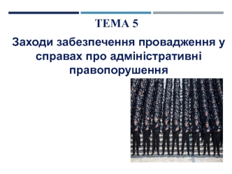 Заходи забезпечення провадження у справах про адміністративні правопорушення