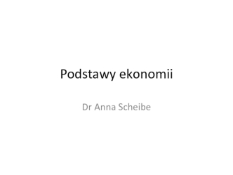 Podstawy ekonomii