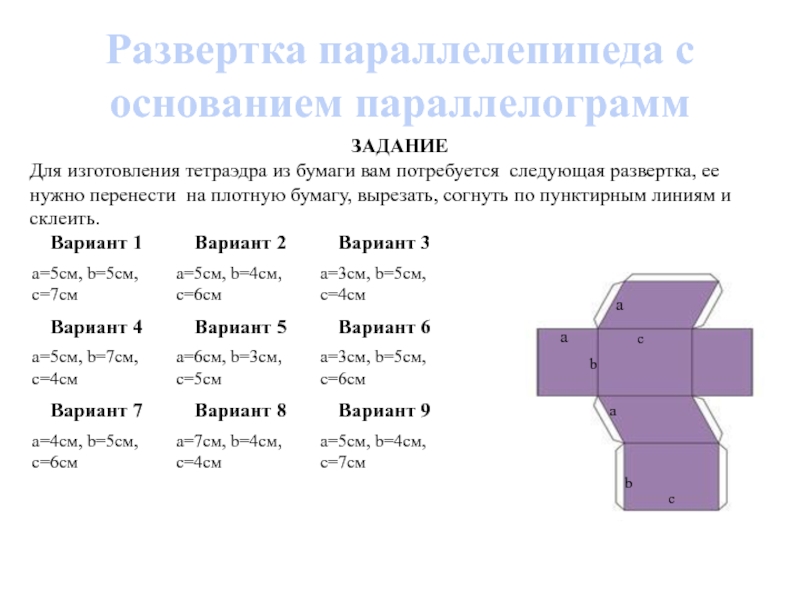 Презентация развертка 4 класс