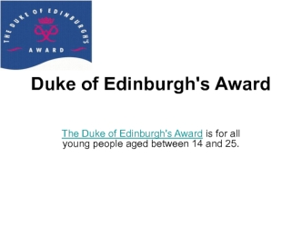 Duke of edinburgh's award