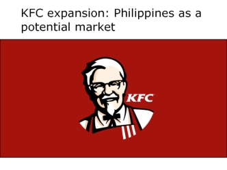 KFC expansion: Philippines as a potential market