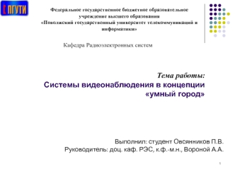Системы видеонаблюдения в концепции умный город