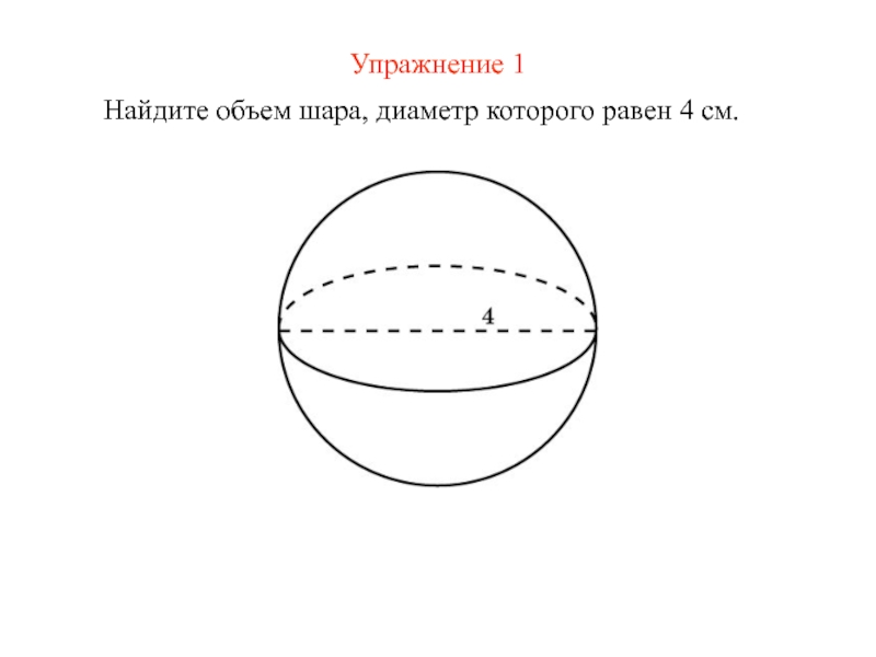 Контрольная работа объем шара площадь сферы