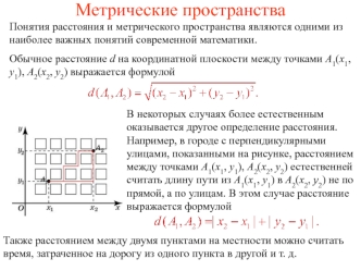 Метрические пространства