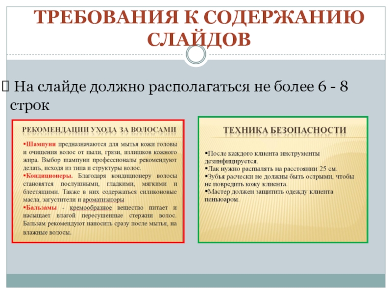 Что может содержать слайд презентации