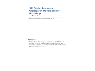 IBM Social Bisiness Application Development Workshop