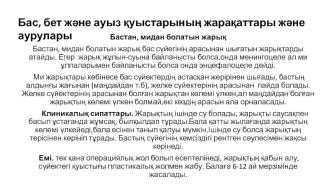 Бас, бет және ауыз қуыстарының жарақаттары және аурулары. Бастан, мидан болатын жарық