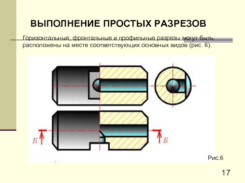 При выполнении разреза на чертеже показывают то что расположено