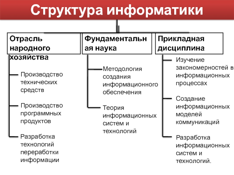 Отрасли народного хозяйства. Структура информатики как науки. Структура информатики кратко. Структура информатики Прикладная дисциплина. Структура информатики как отрасли.