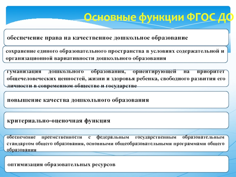 Функции образовательной программы дошкольного образования схема