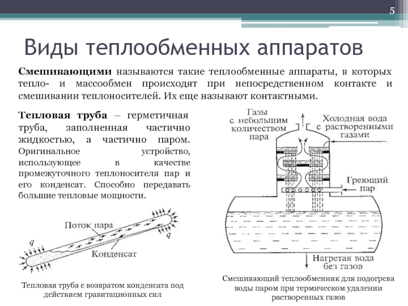 Реферат: Теплообменные аппараты со смешиванием теплоносителей