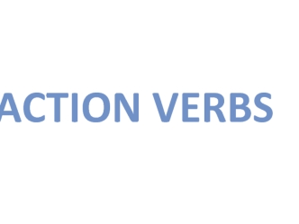 Action verbs