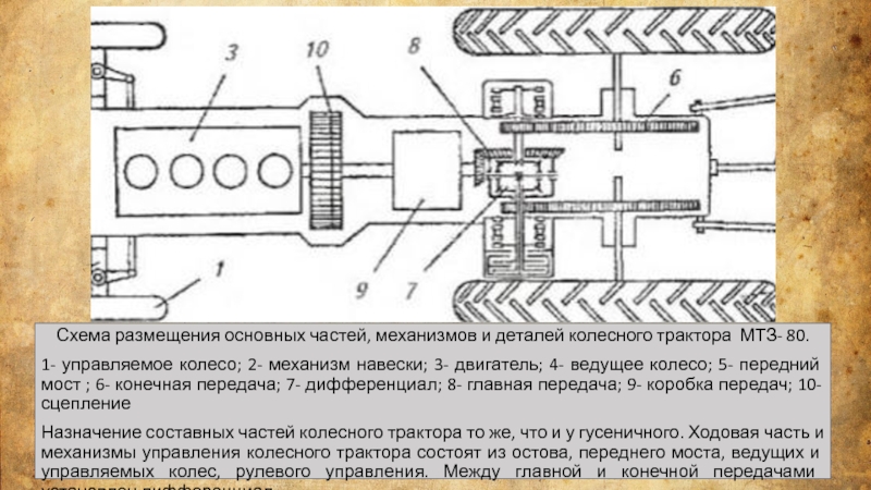 Схема трансмиссии мтз