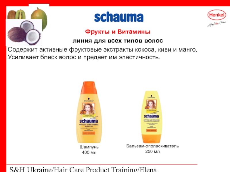 S&H Ukraine/Hair Care Product Training/Elena Kohtyuk Фрукты и Витамины линия для всех