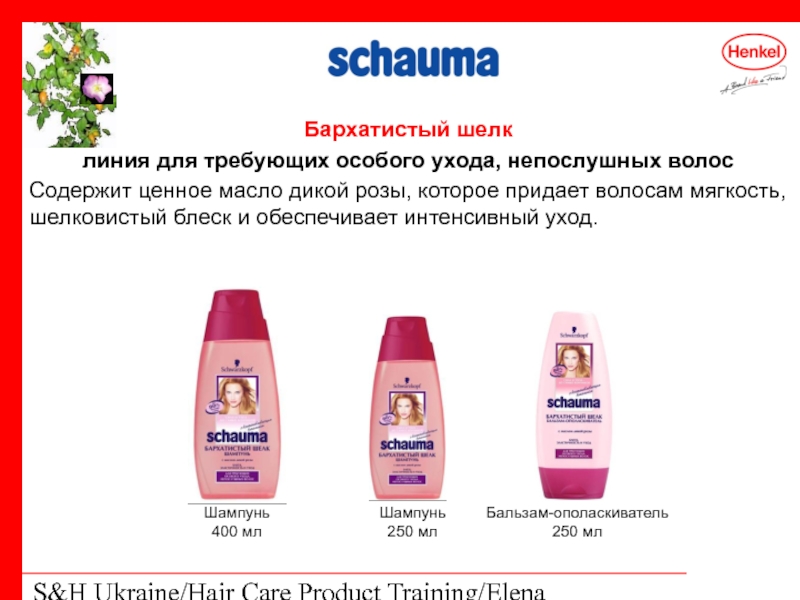 S&H Ukraine/Hair Care Product Training/Elena Kohtyuk Бархатистый шелк линия для требующих особого