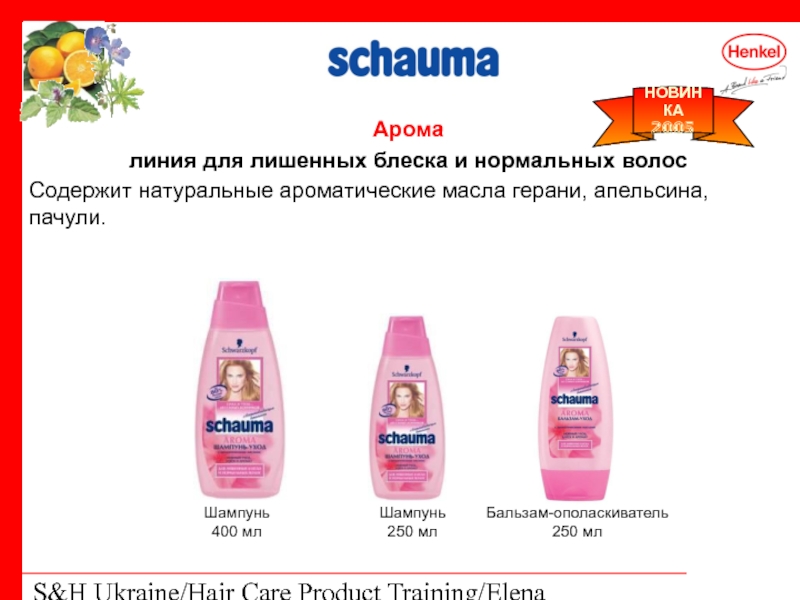 S&H Ukraine/Hair Care Product Training/Elena Kohtyuk Арома линия для лишенных блеска и