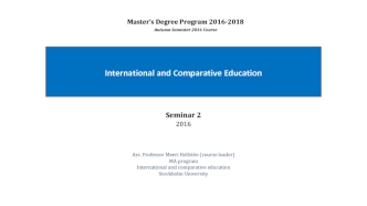 International and Comparative Education. Working the research literature