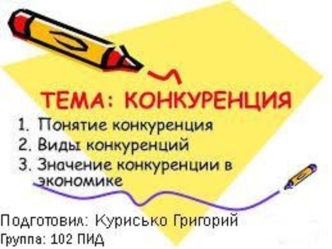 Конкуренция. Понятие, виды, значение