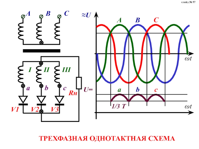 Трехфазный генератор на схеме