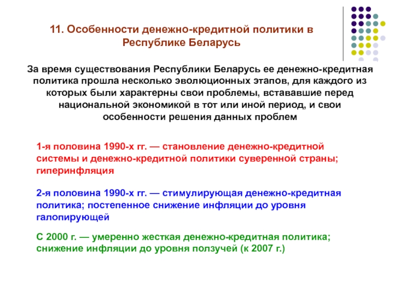 Монетарная политика сложный план