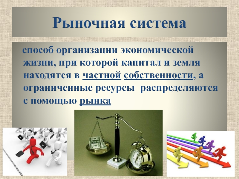 Частная собственность и капитал. Способ организации экономической жизни. Способ организации хозяйственной жизни при котором земля и капитал. Рыночная система в жизни. Рыночная система в окружающем мире.