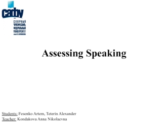 Assessing Speaking