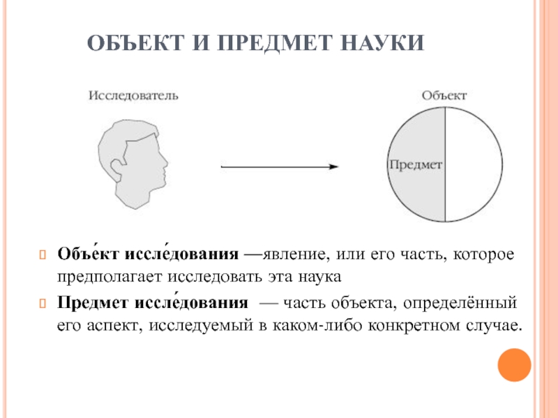 Предмет объект явление