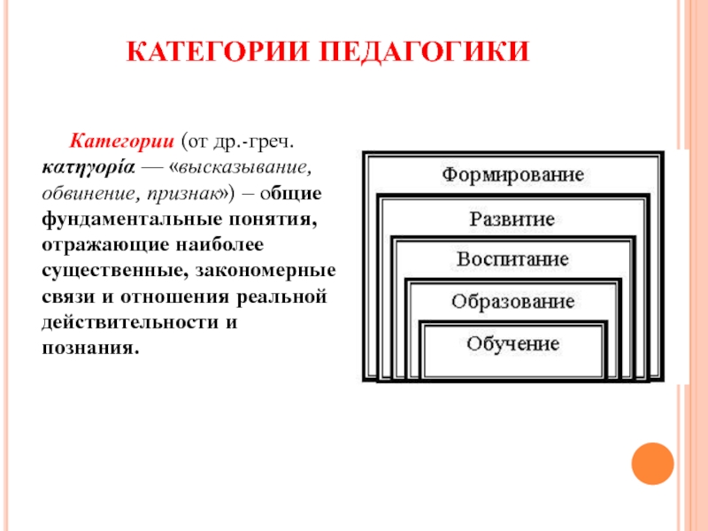 Разделы педагогики