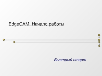 EdgeCAM. Начало работы
