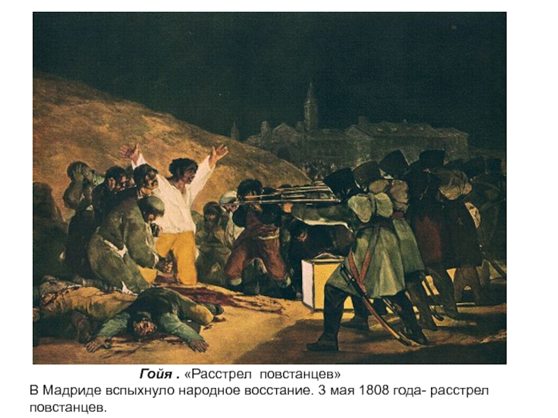 Гойя расстрел 3 мая 1808 года картина