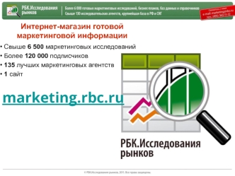 Интернет-магазин готовой маркетинговой информации