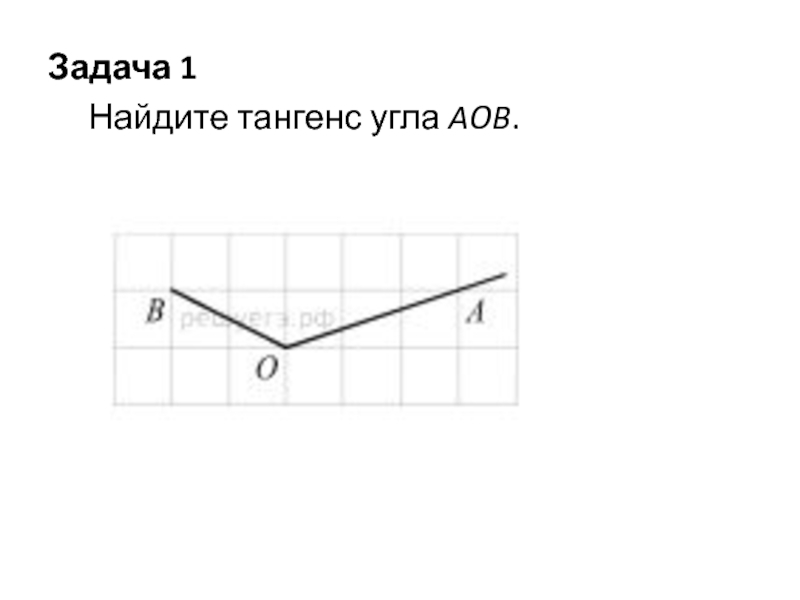 Найдите тангенс угла aob по рисунку