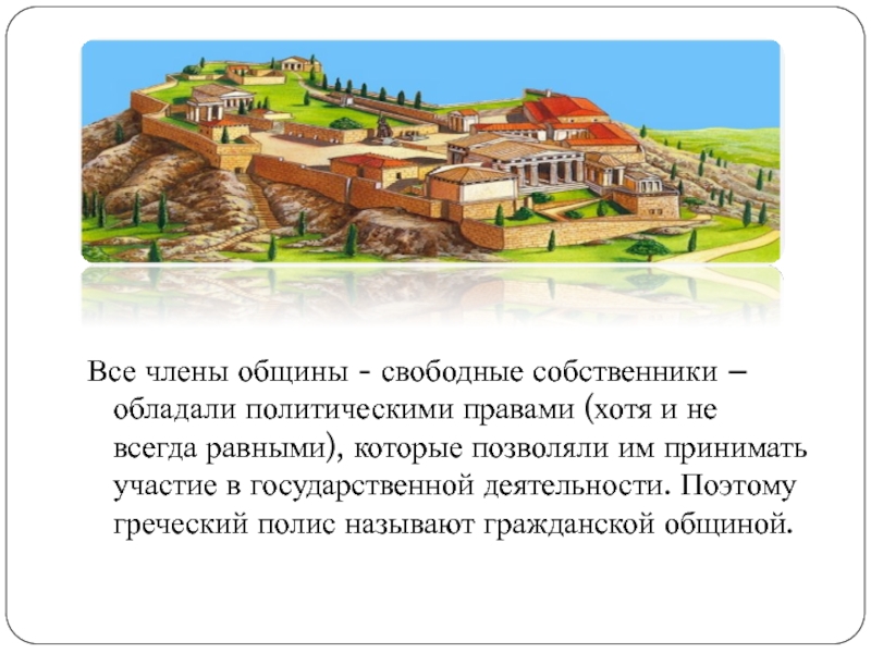 Древнегреческий полис 6 букв сканворд. Полисная система древней Греции. Полис как Гражданская община. Полисный Строй в древней Греции. Гражданская община древнегреческого полиса.
