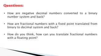 Floating point numbers