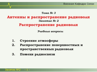 Антенны и распространение радиоволн