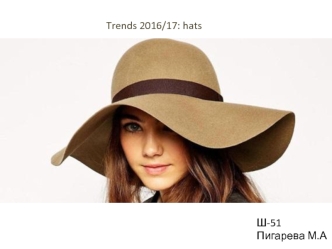 Trends 2016/17: hats