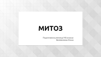 Митоз