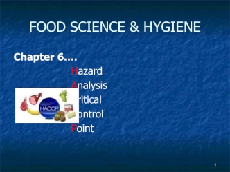 Food science & hygiene. (Chapter 6)