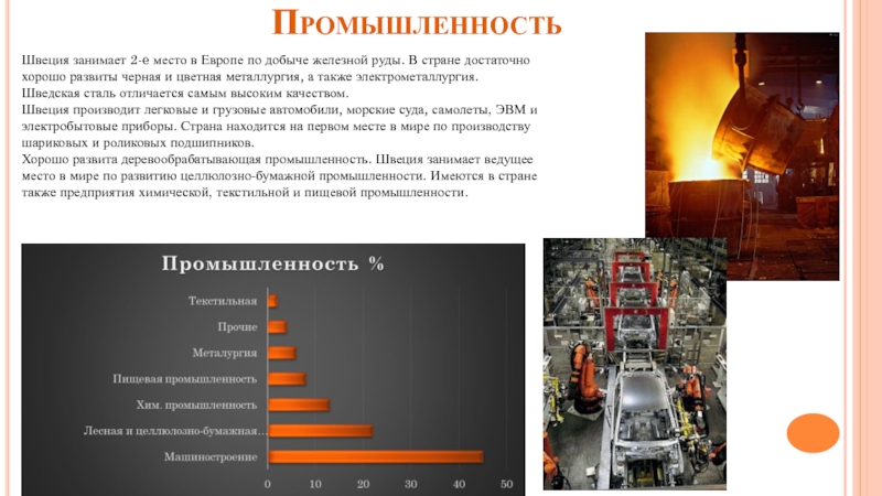 Швеция промышленность. Отрасли промышленности Швеции. Основные черты размещения промышленности Швеции. Металлургия Швеции. Металлургическая промышленность в Швеции.