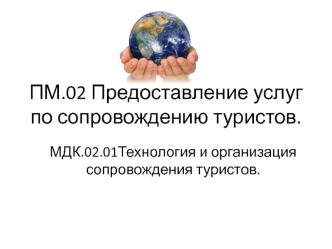 Предоставление услуг по сопровождению туристов