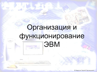 Организация и функционирование ЭВМ. (Лекция 1)